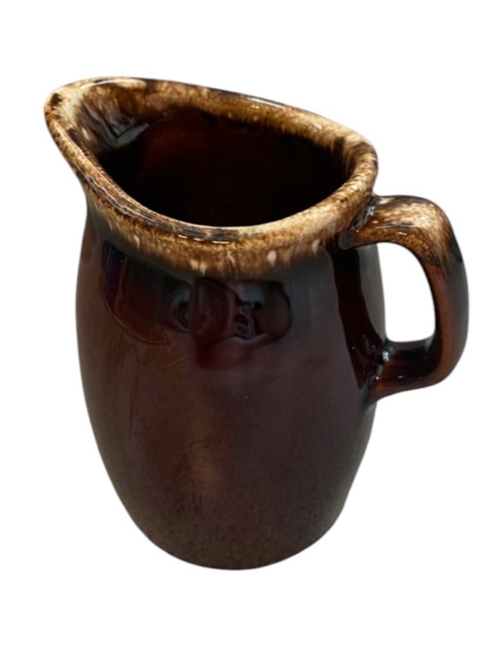 Vintage Hull Pottery Brown Drip Glaze Creamer
